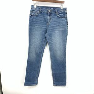 Old Navy Women Size 2 Jeans Boyfriend Mid Rise Slim Straight‎ Light Wash Pants
